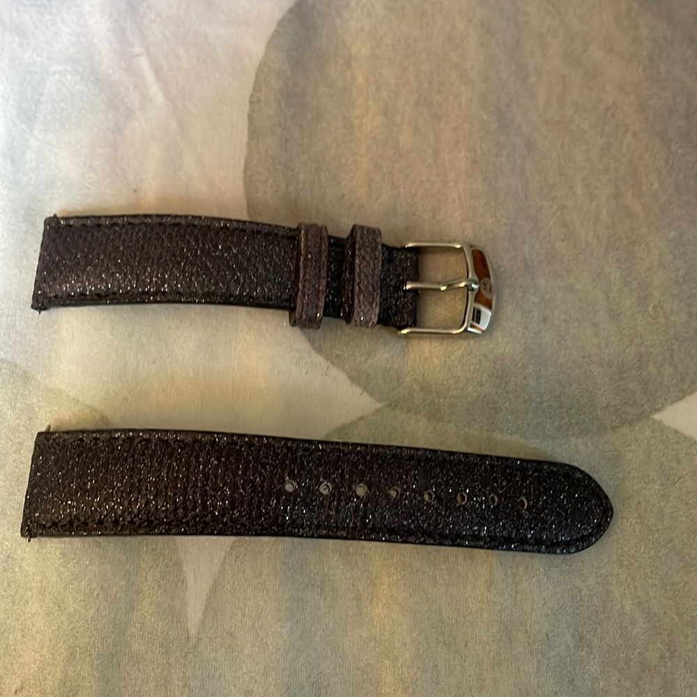 Michele Watch Band, purple Glitter